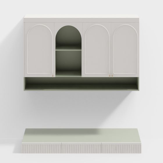 Urban Elegance Cabinet 3D model for Modern Spaces