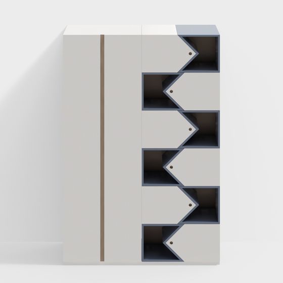 Geometric Harmony Bookshelf 3D model