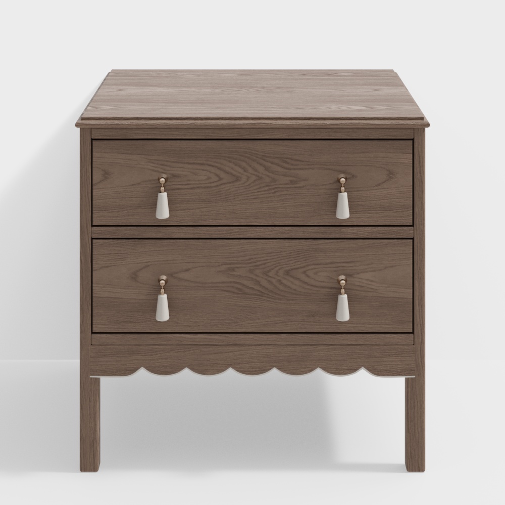 Cream style nightstand