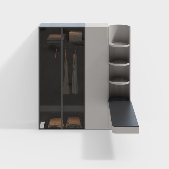 Modern Minimalist Wardrobe 3D model