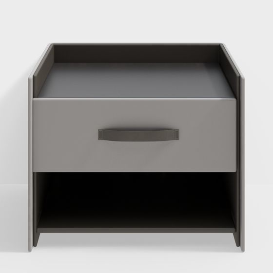 Stylish Modern Bedside Table 3D model