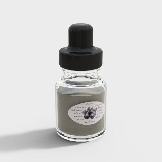 Nature's Rhythm 3D model Glass Bottle