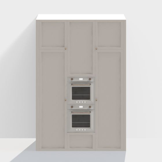Vintage Earth Tone Cabinet 3D Model for Classic Interiors
