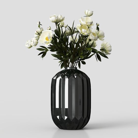 Elegant Crystal Vase 3D model for Design Projects