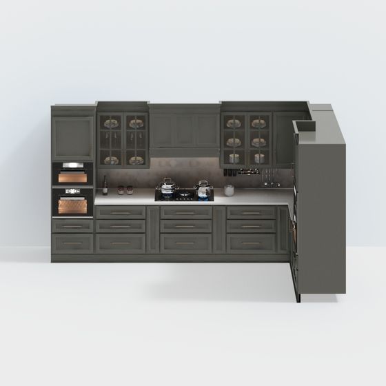 Modern Urban Kitchen 3D model Design