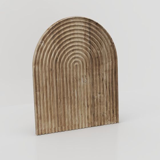 Arched Wooden Gate 3D model