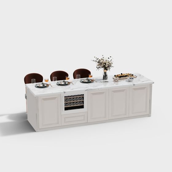 Elegant Dining Table 3D Model