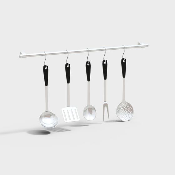Stylish Kitchen Utensils Rack 3D model