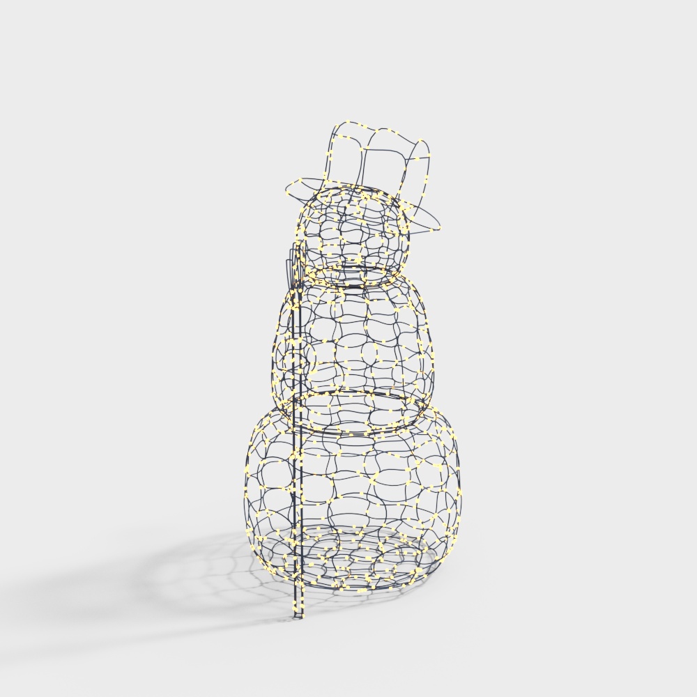 Futuristic Low-Poly Rabbit 3D Model – Black & Yellow Design