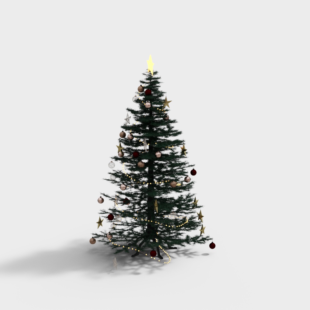Realistic Christmas Tree 3D Model