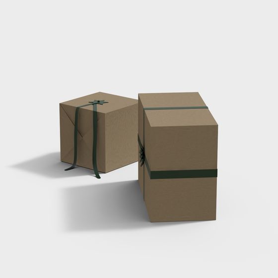 Handcrafted Gift Box 3D model Collection