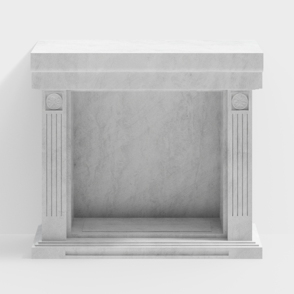 American quartz stone fireplace