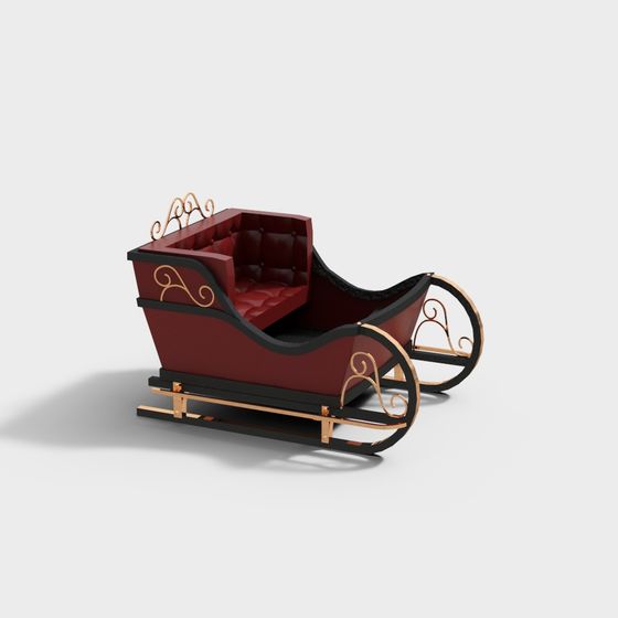 Christmas Sleigh 3D Model