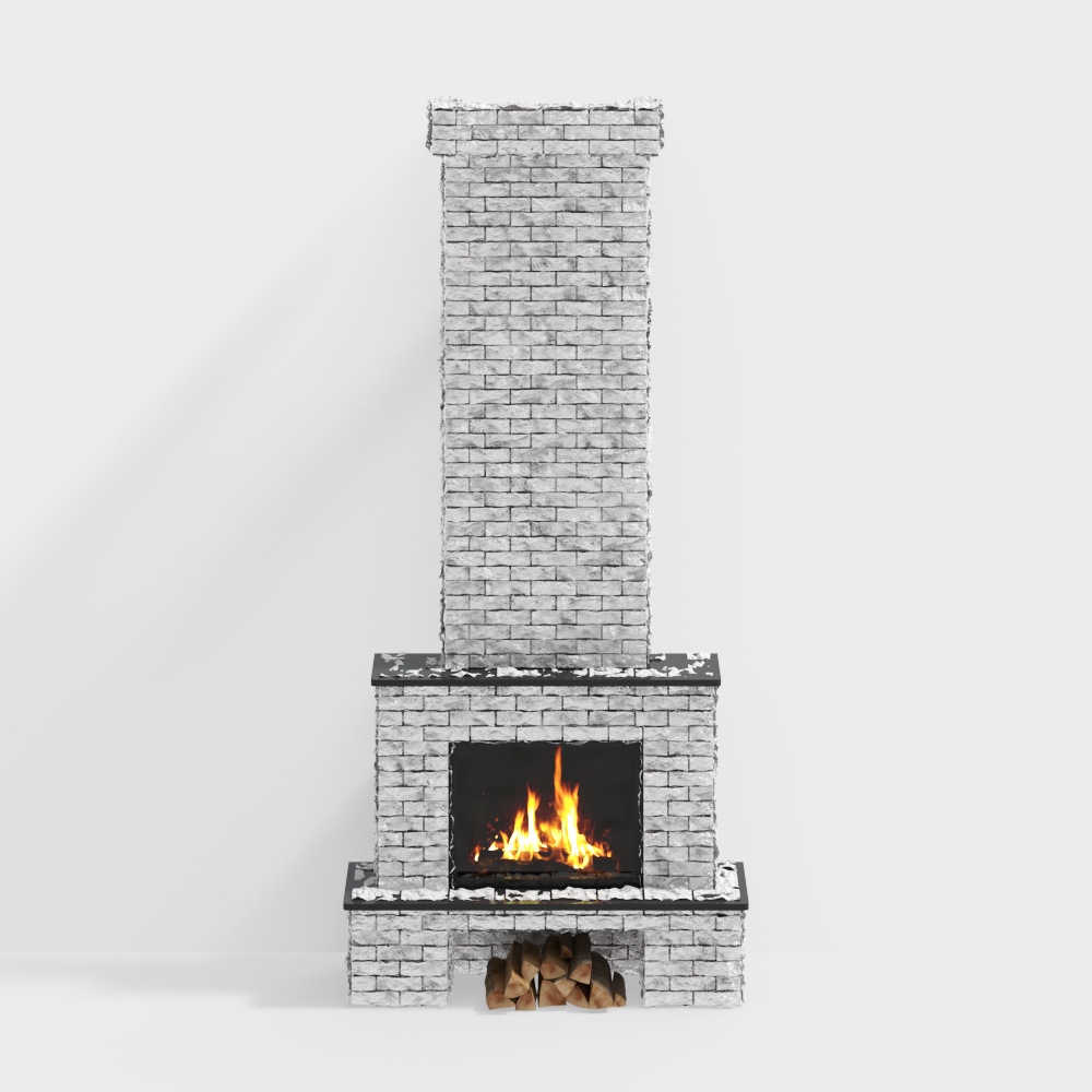 European quartz stone fireplace