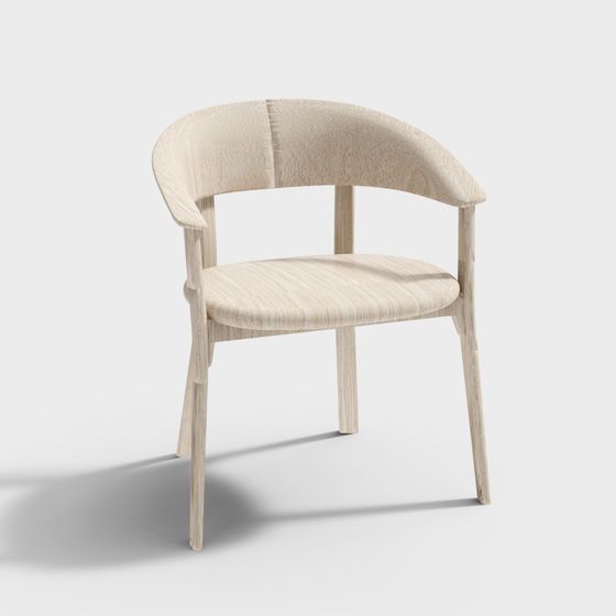 Zones扶手椅 4木腿，塑料背面