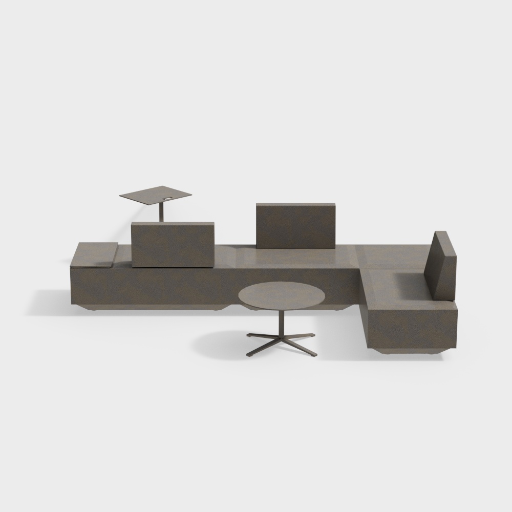 Urban Corner Reception Desk 3D model