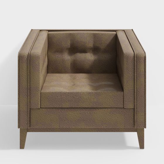 Retro Leather Chair 3D Model for Stylish Interiors