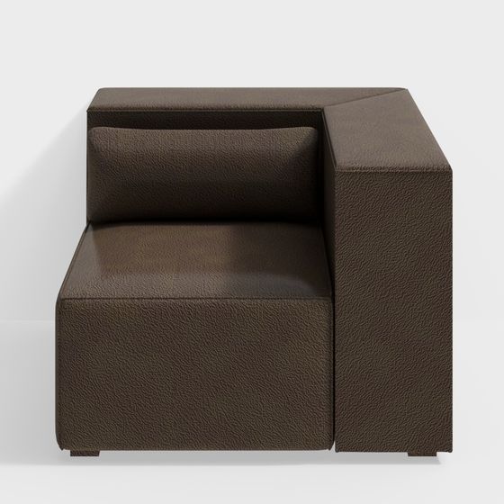Elegant Urban Corner Sofa Low-Poly 3D model