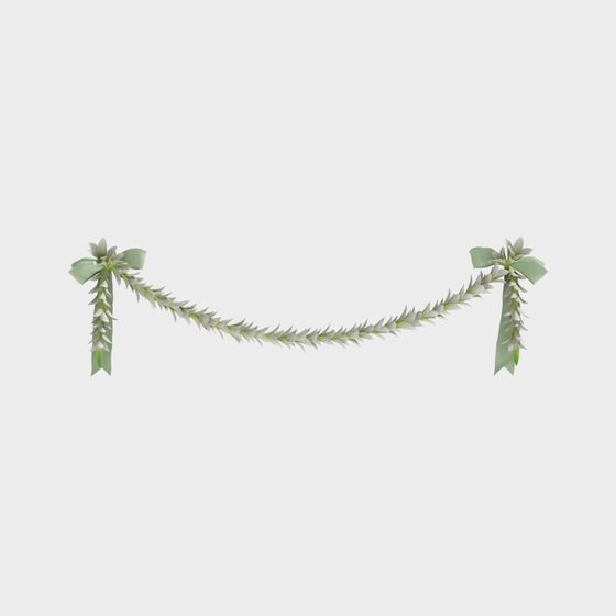 Charming Floral Wreath Decoration 3D model