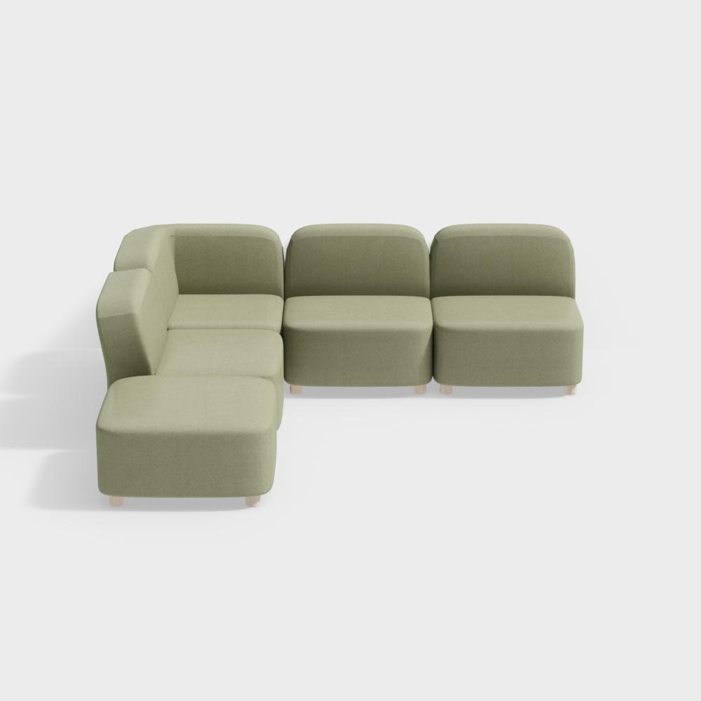 Modular Green Sofa 3D model