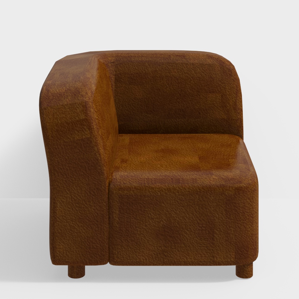 Retro Leather Armchair 3D model