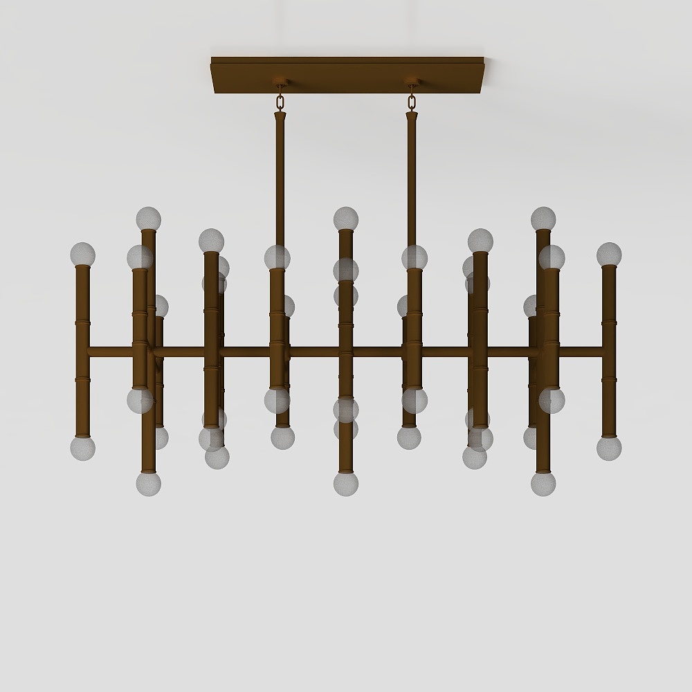 Charming Low-Poly Chandelier 3D model