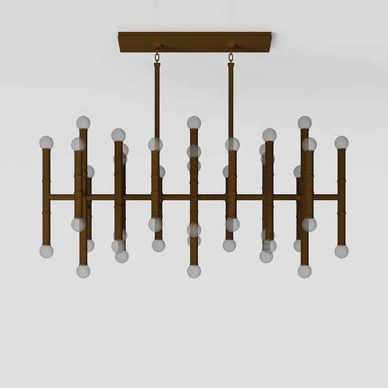 Charming Low-Poly Chandelier 3D model