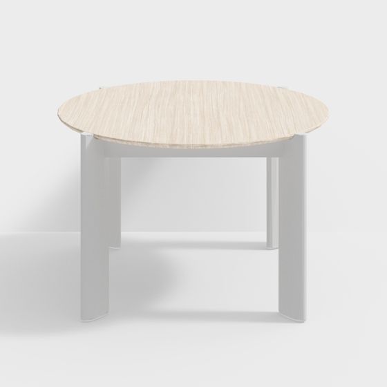 Elegant Low-Poly Round Table 3D model for Modern Spaces