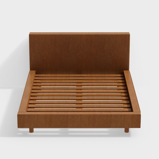 Stylish Bed Frame 3D model for Modern Interiors