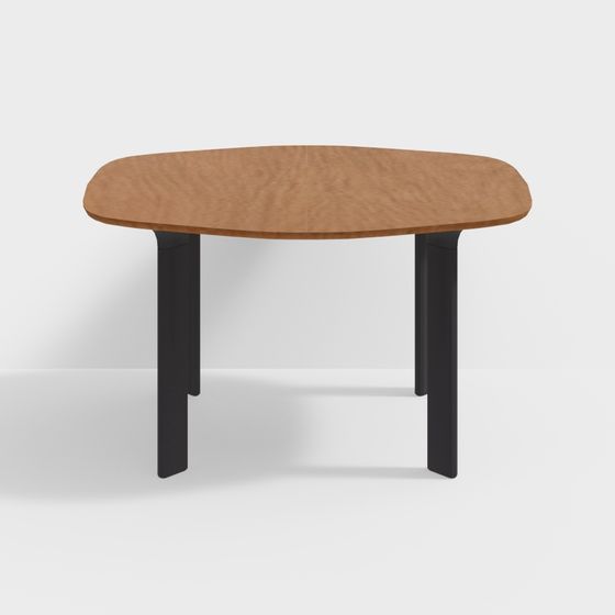 Chic Oval Dining Table 3D model for Creative Spaces