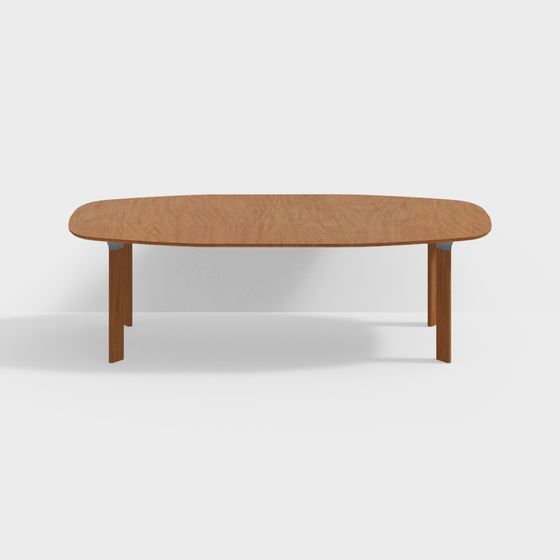 Elegant Oval Coffee Table 3D model