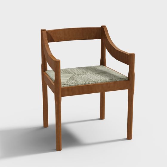 Unique Low-Polygon Chair 3D model for Modern Design