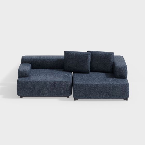 Elegant L-Shape Sofa 3D model for Modern Interiors