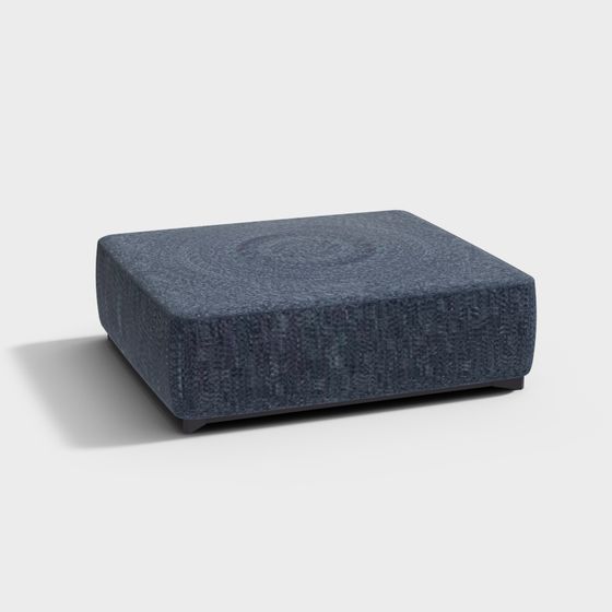 Stylish Low-Poly Square Stool 3D model