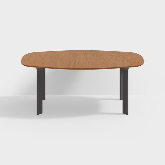 Stylish Oval Coffee Table 3D model for Modern Interiors