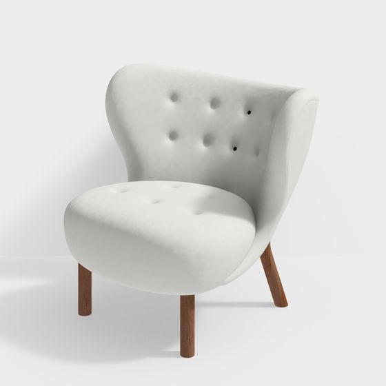 Stylish Sofa 3D model for Contemporary Spaces