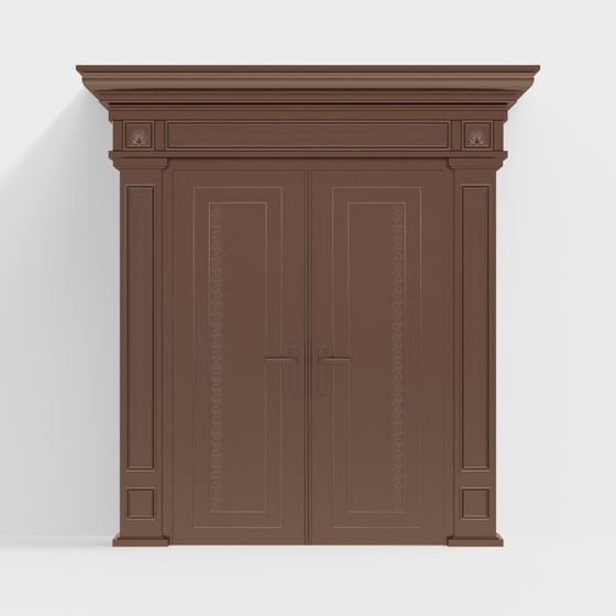 Elegant Classic Double Door 3D model for Interiors