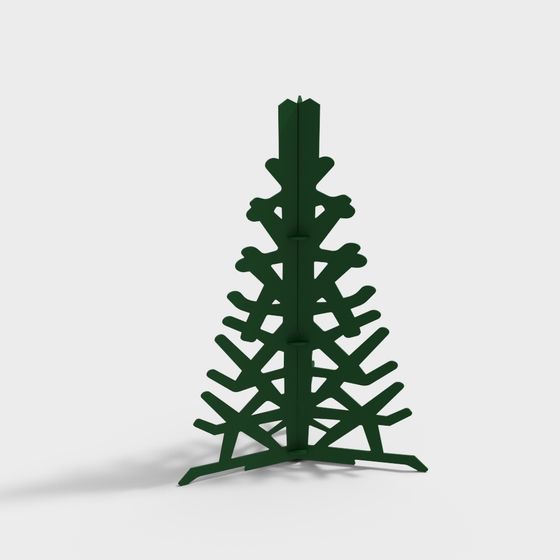 Stylish Low Poly Christmas Tree 3D model