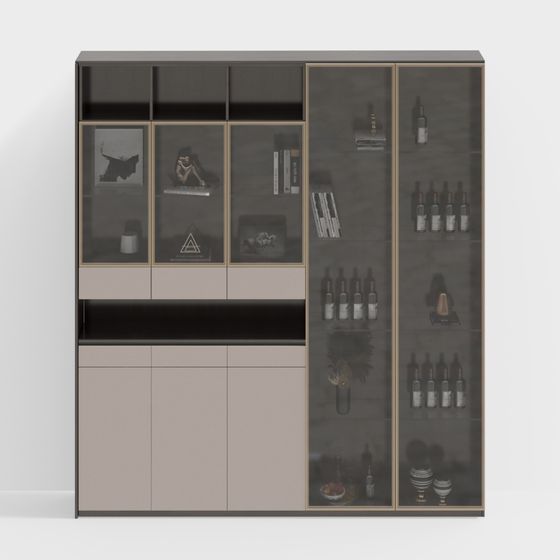 Urban Display Cabinet 3D model for Modern Interiors