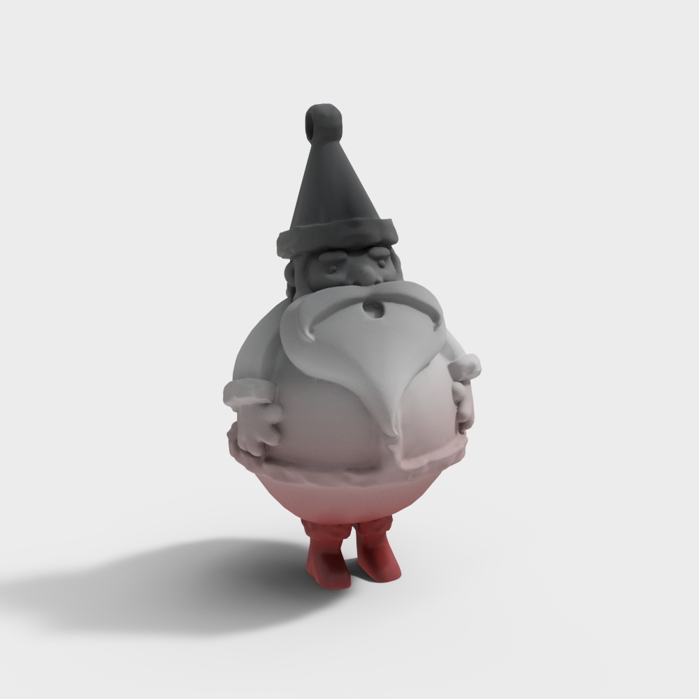 Jolly Santa 3D Model – Festive Low-Poly Character