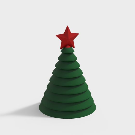 Festive Low-Poly Christmas Tree 3D model for Creative Use