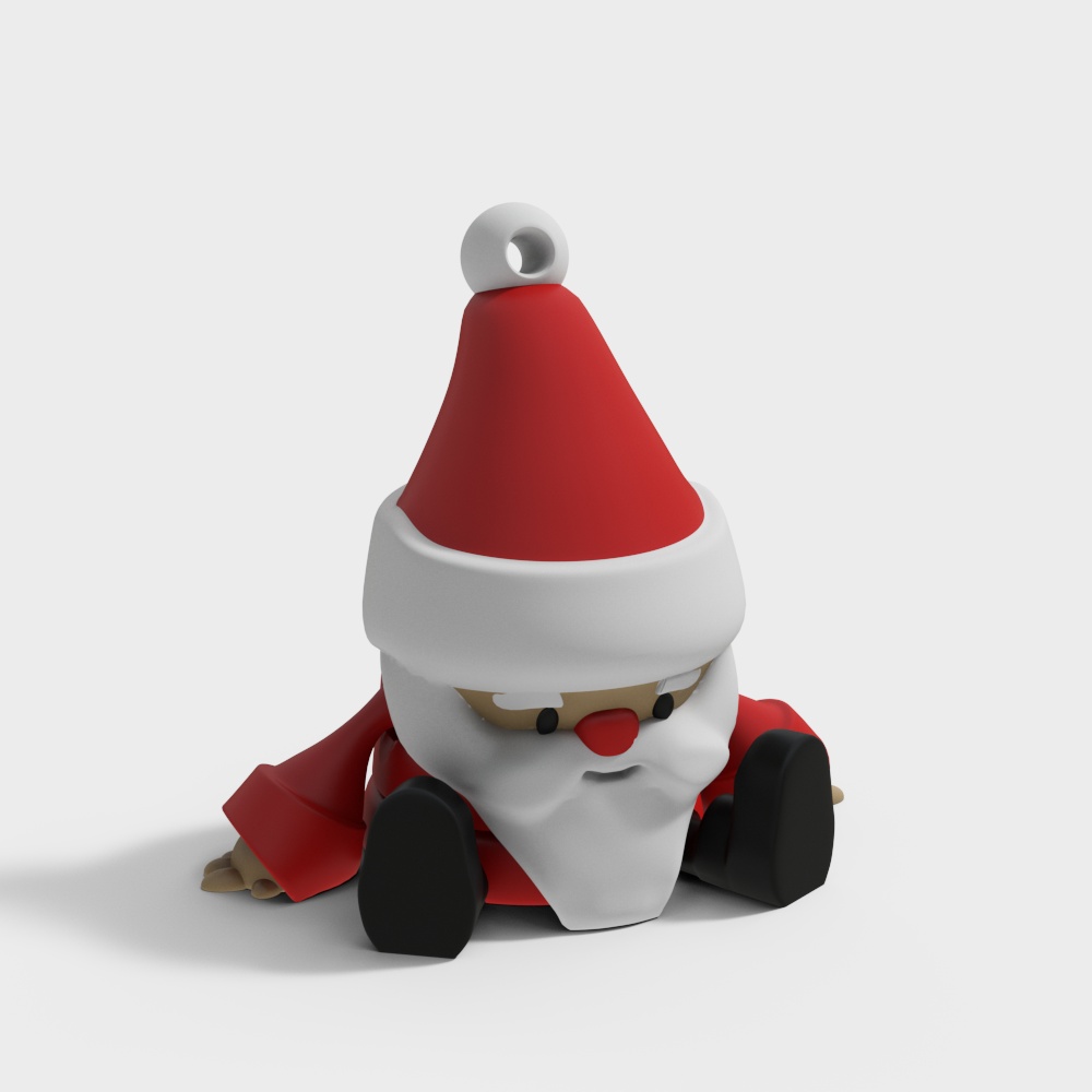 Low-Poly Santa Claus 3D Model – Festive Holiday Character