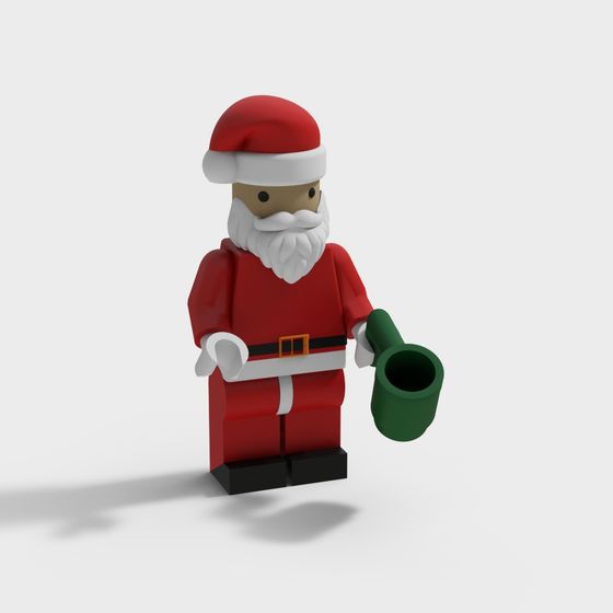 Low Poly Santa Claus 3D model for Festive Projects