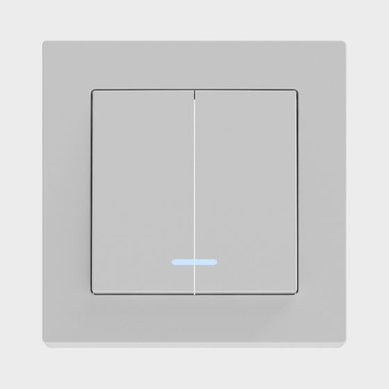 Minimalist Dual Switch 3D Model Design