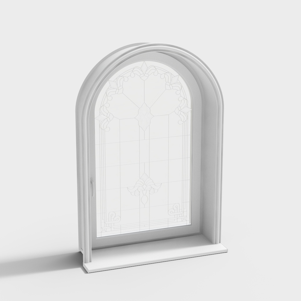 European style glass windows