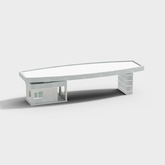 Urban Footbridge 3D model for Creative Projects