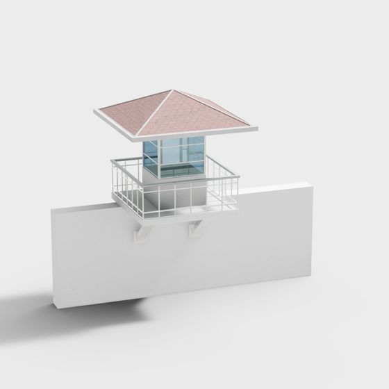 Minimalist Scenic Pavilion 3D model