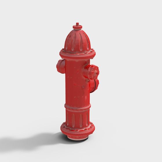 High-Detail Low-Poly Fire Hydrant 3D model