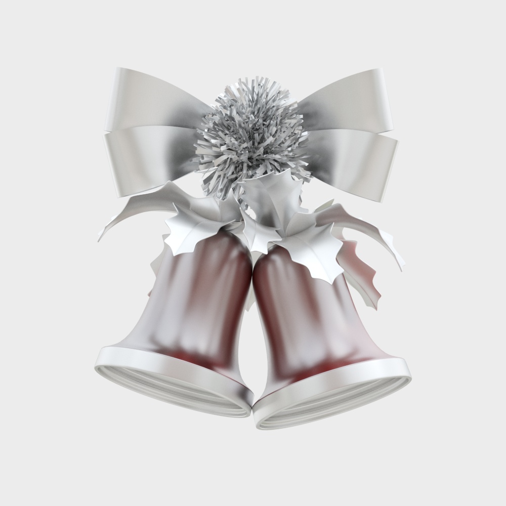 Festive Christmas Bell 3D Model – Low-Poly Holiday Decor