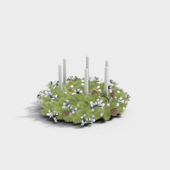 Charming Christmas Candle Holder 3D model